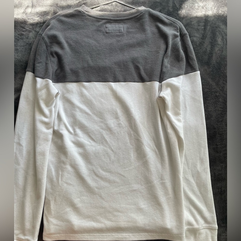 Express White Panel Thermal sweater.